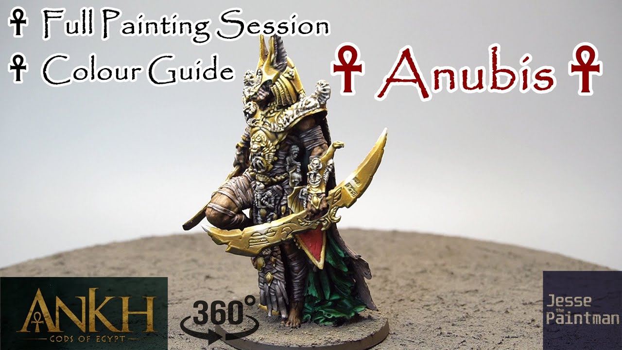 ☥ Anubis from Gods of Egypt Cmon Game_Ankh Miniature Painting E15