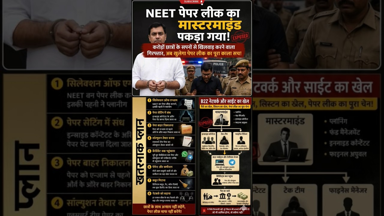 NEET paper leak mastermind arrested #shortsfeed #trending