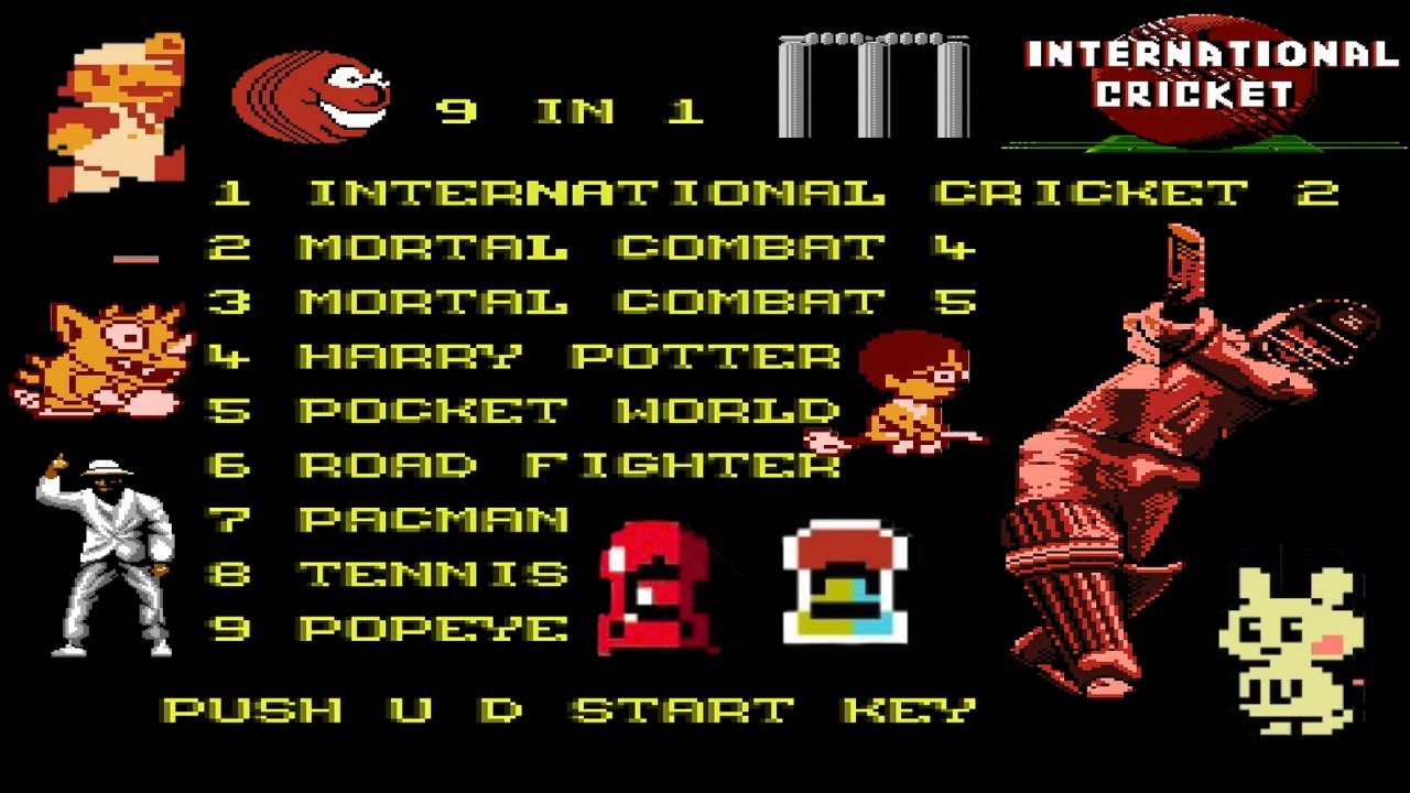 NES 9 in 1 Gameplay : KY 9 Classic Games in One