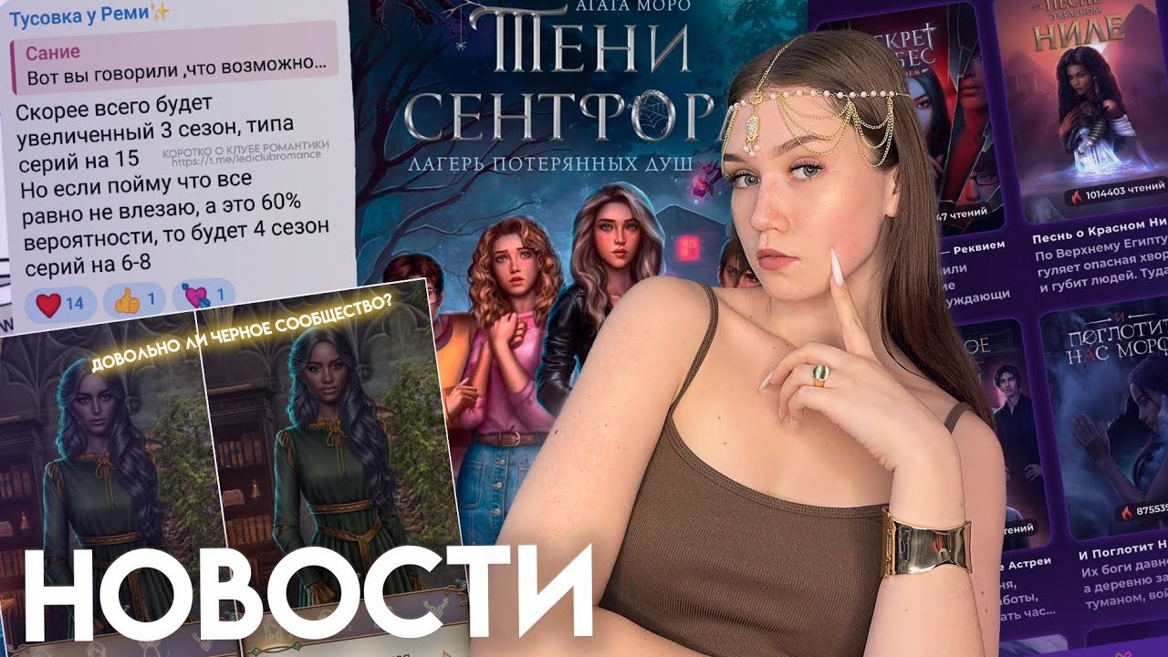ПЕРЕРИСОВКА ГГ, ВКЛАДКА ПОПУЛЯРНОЕ, РАСПИСАНИЕ, ОТВЕТКА ТЕПИША, КНИГА ПО ТС/ НОВОСТИ КЛУБА РОМАНТИКИ