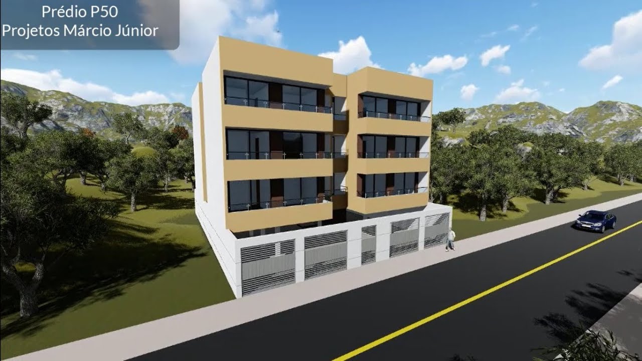 Prédio P50 - 12 aptos - 6 aptos com 2/4 sendo 1 suíte e 6 aptos com 2/4 - 16x21