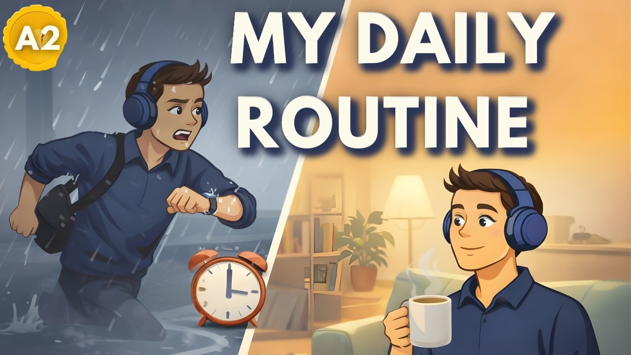 My Daily Routine 🤯 Real Life & Work Stress | Slow English Podcast | A2 Listening Practice