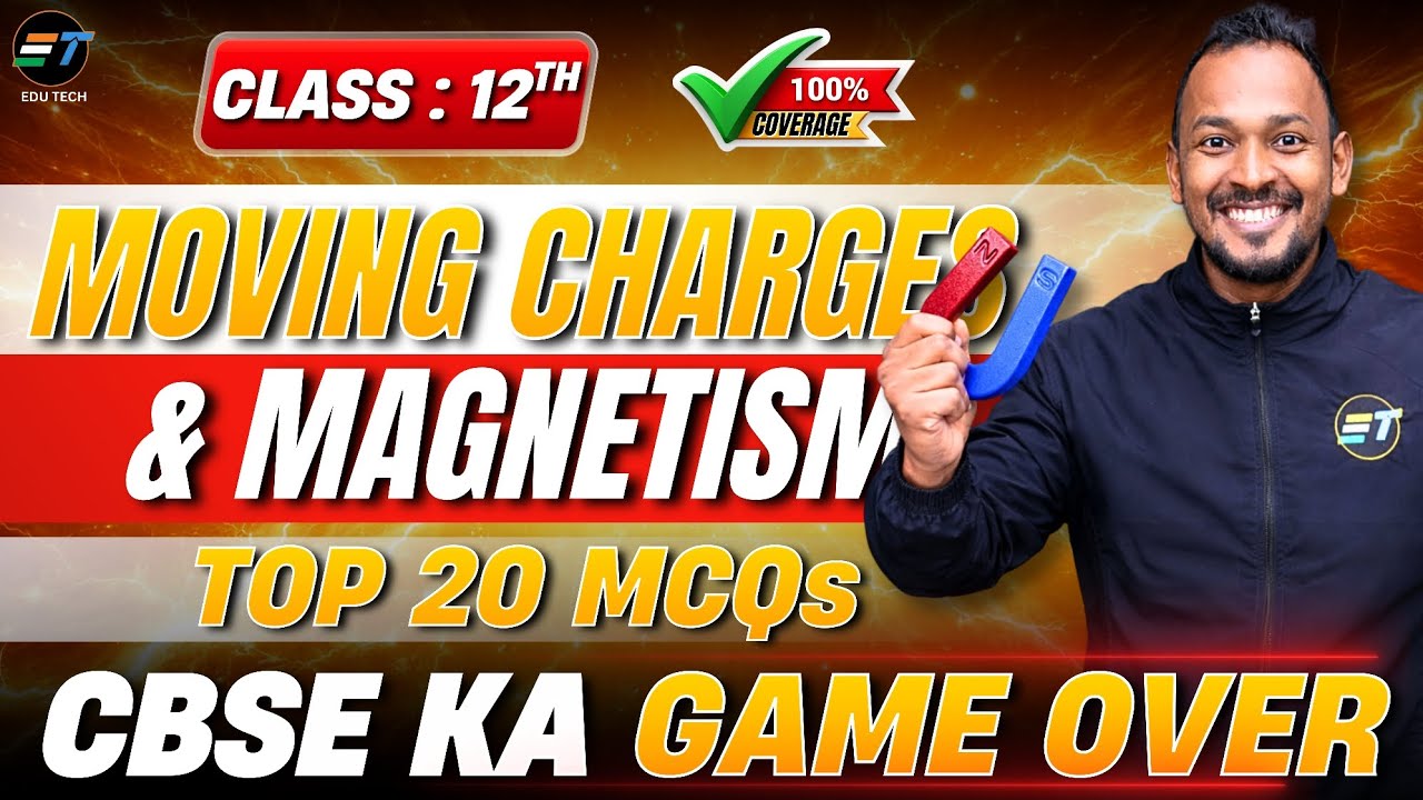 CBSE Physics 2026 😱Moving Charges & Magnetism – Top 20 MCQs | Board Ka GAME OVER 🔥#physics #cbse2026