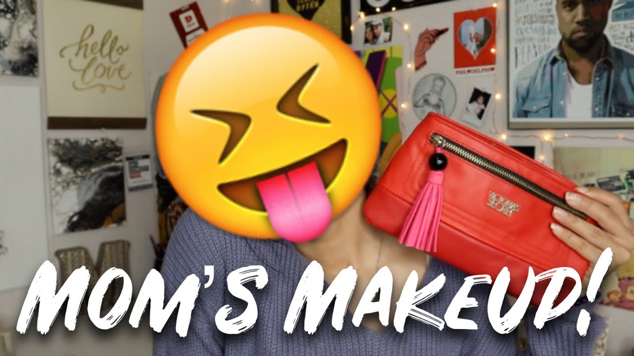 FULL FACE Using My MOM'S Makeup Bag!