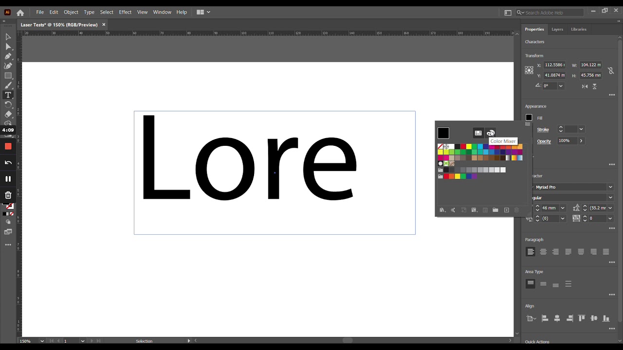 Laser Cutting - Working with Text in Illustrator