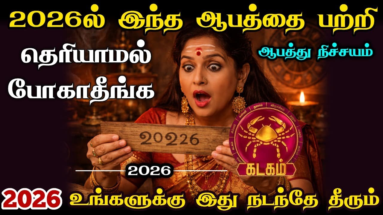 2026 ஆம் ஆண்டில் இந்த ஆபத்தை பற்றி தெரியாமல் போகாதீங்க! கட்டாயம் இது நடந்தே தீரும் ! கடகம் !