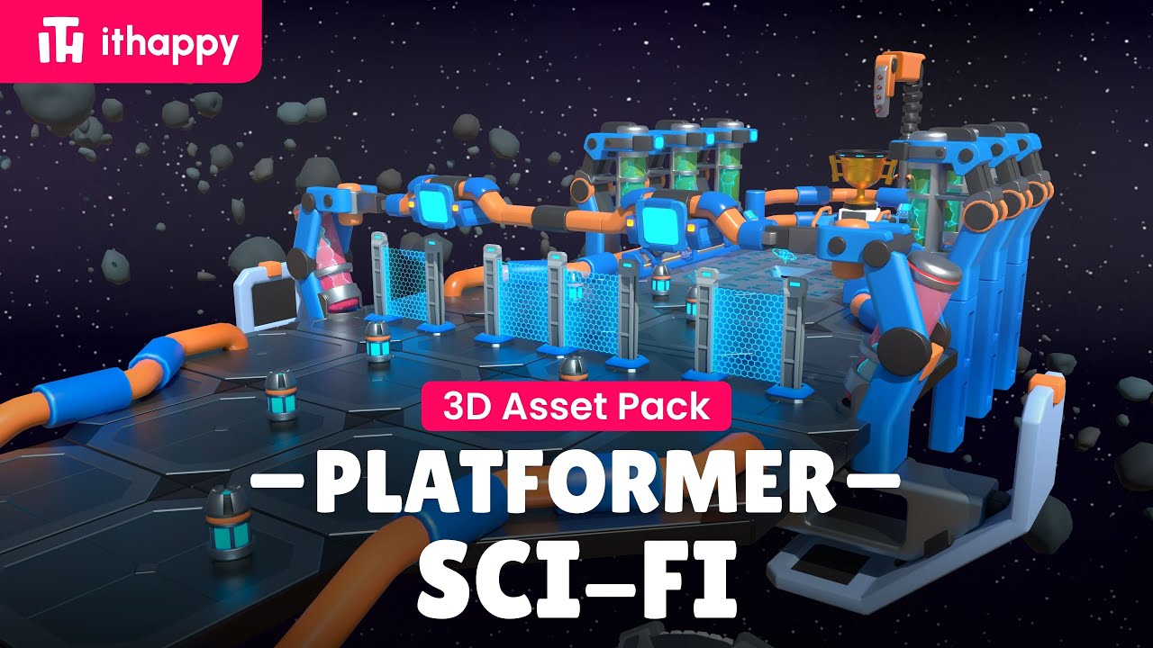 Platformer 14 Sci-Fi  - 3D Asset Pack for Games