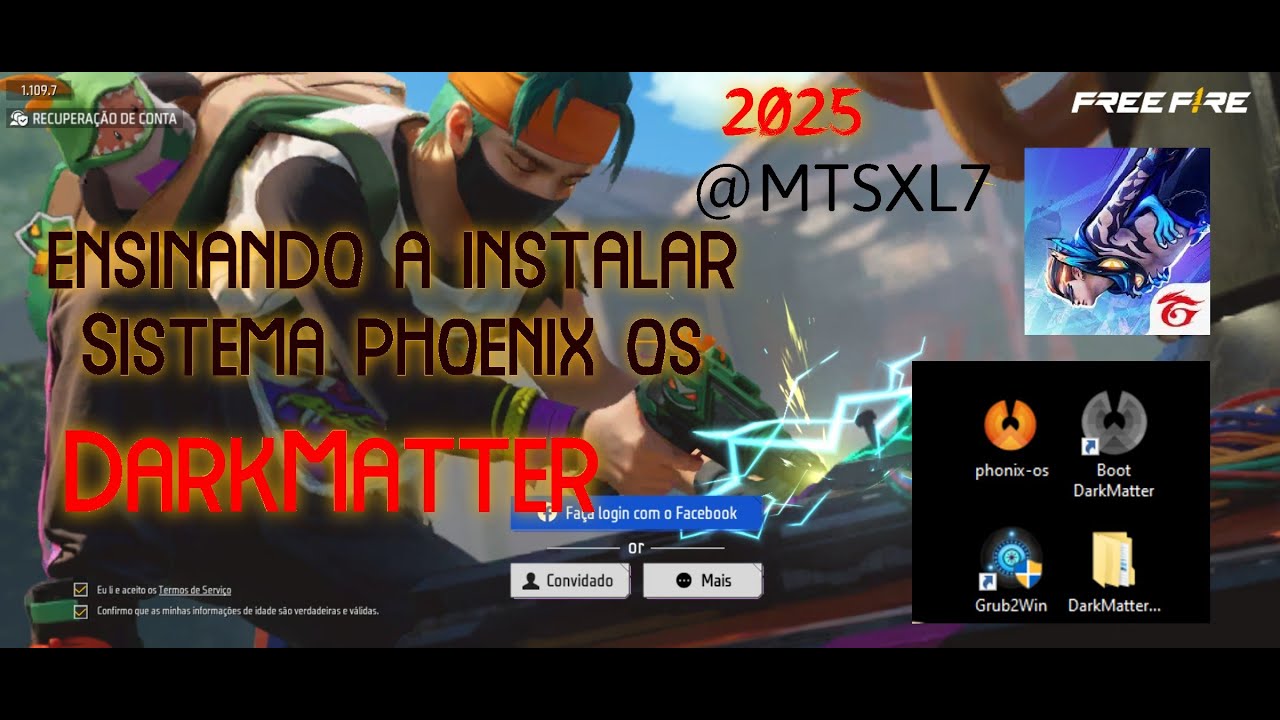 Como instalar o 💻PHOENIX OS DARKMATTER Exo4 7 BETA 2 jogar free fire PC FRACO🎯 #emuladorfreefire