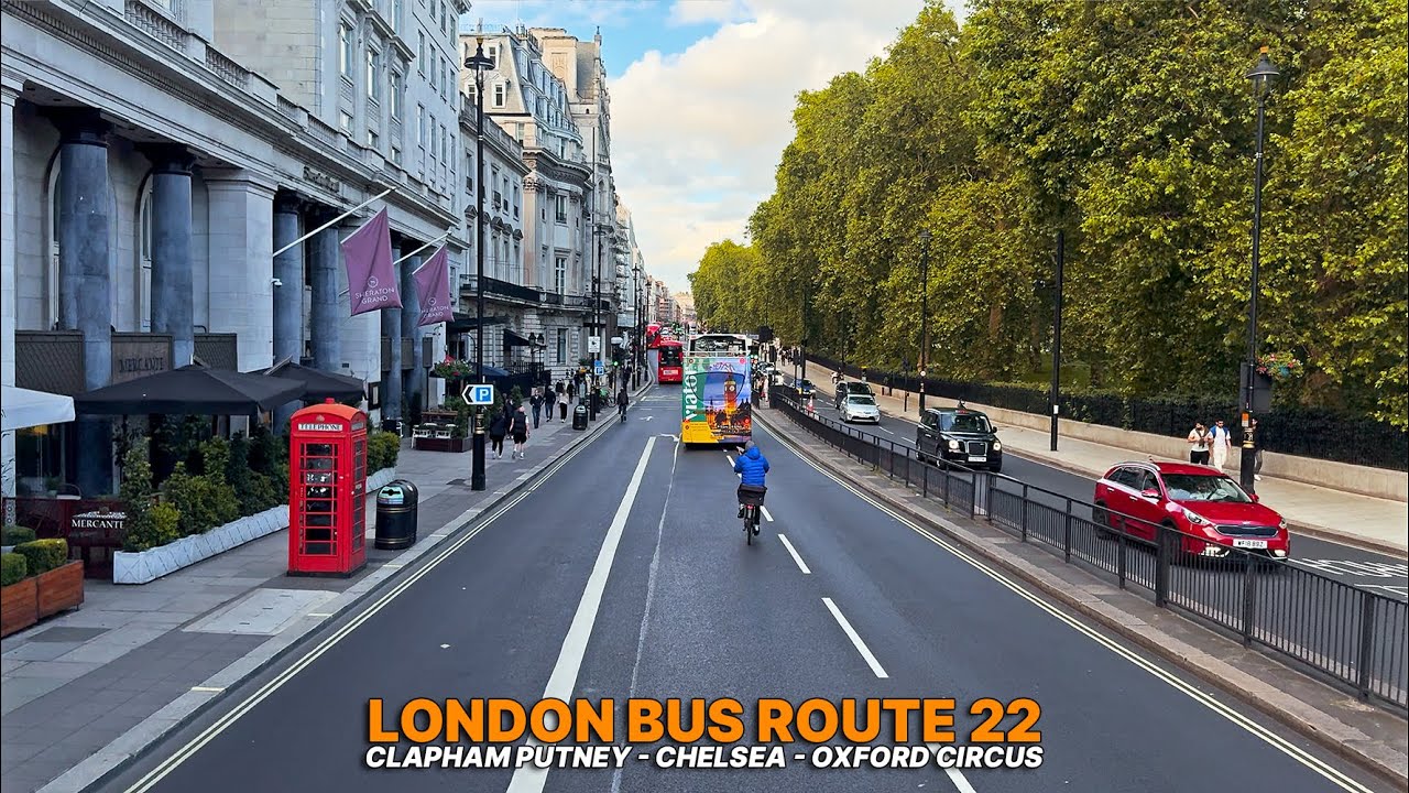 Journey through London: Bus Route 22, Upper-deck bus ride from Putney to Oxford Street 🚍