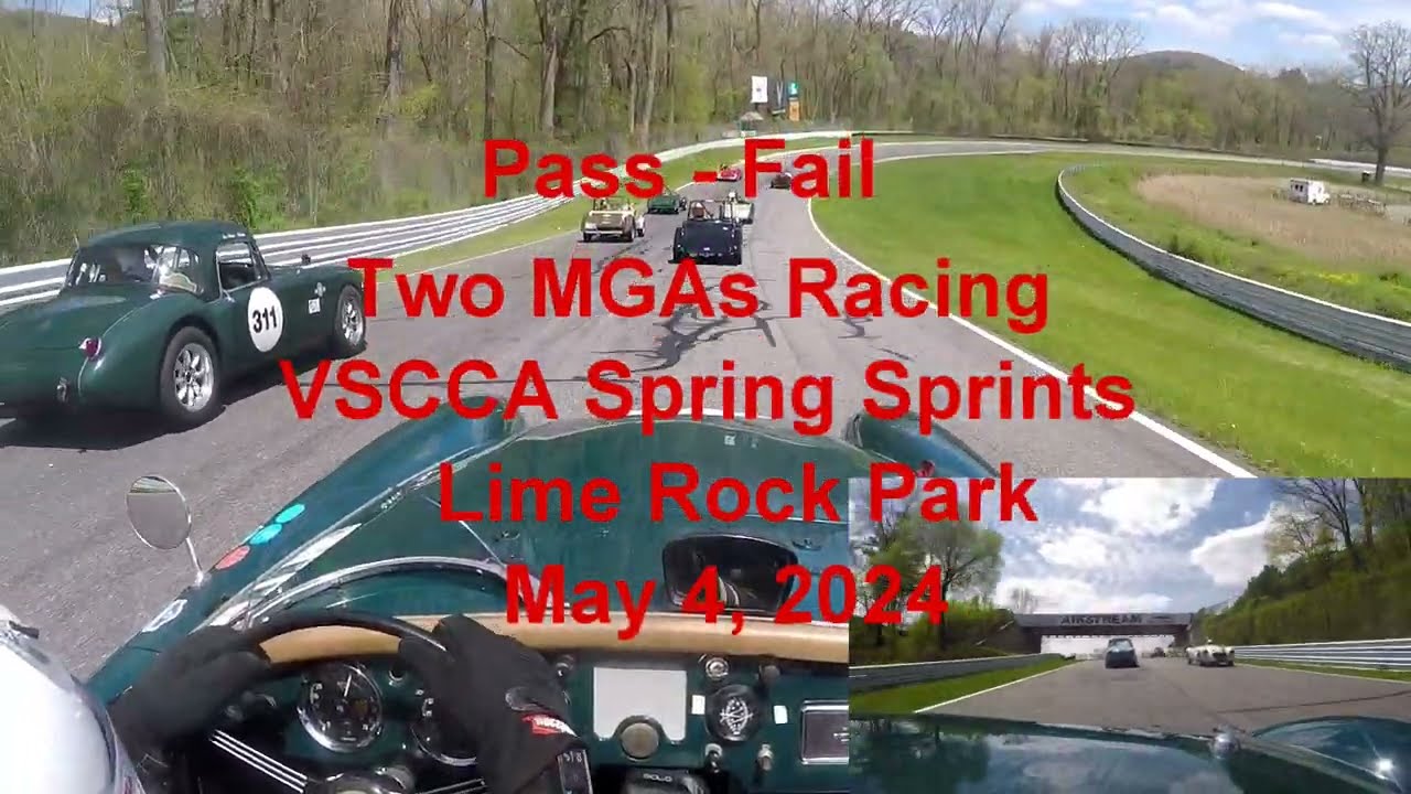 Pass  Fail   Two MGAs Racing