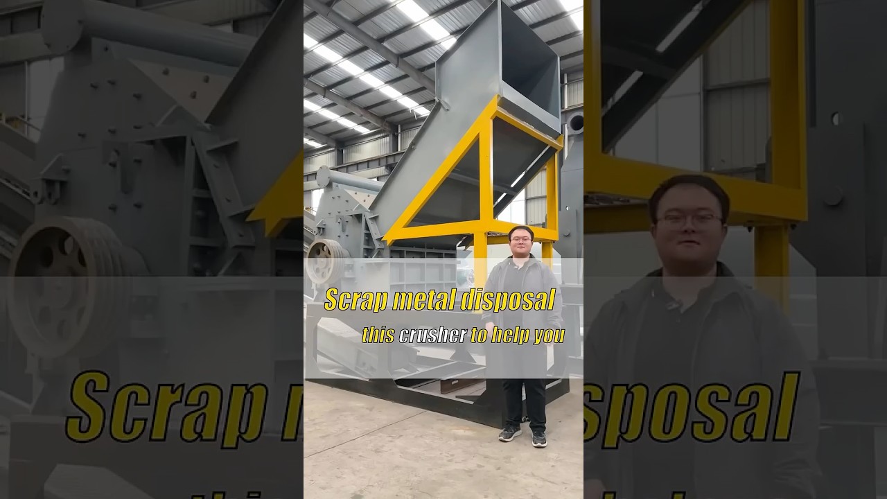 Watch This Powerful Metal Crusher Transform Trash Into Cash 🚗➡️🔩 #crusher #shredder #metalcrusher