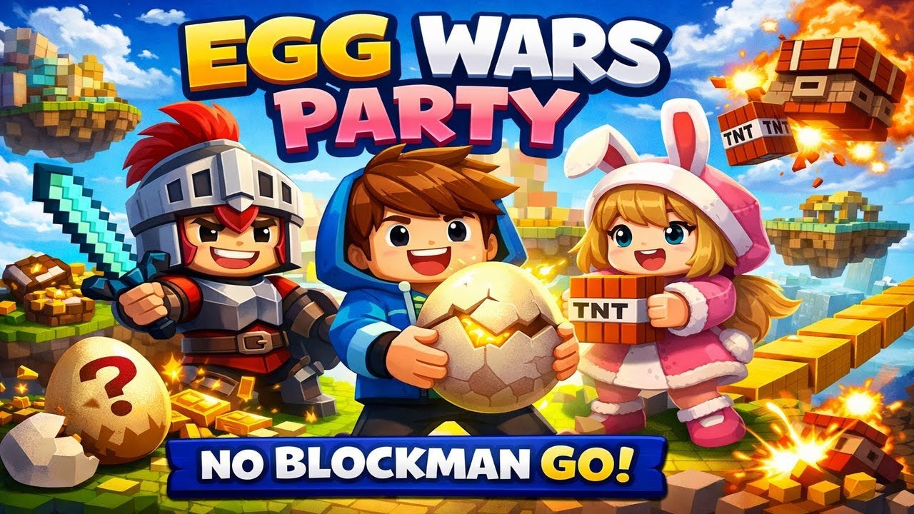 Egg Wars party com membros da Heavenly👌[BlockmanGO]