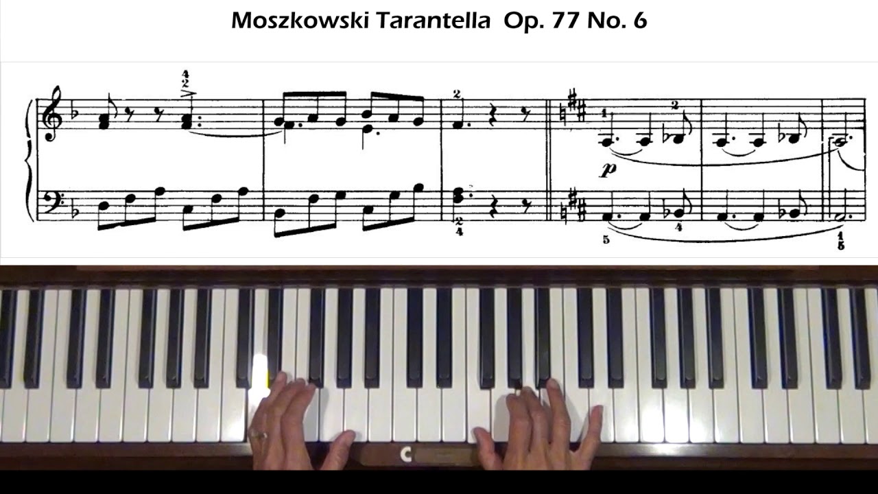Moszkowski Tarantella Op. 77, No. 6 Piano Tutorial