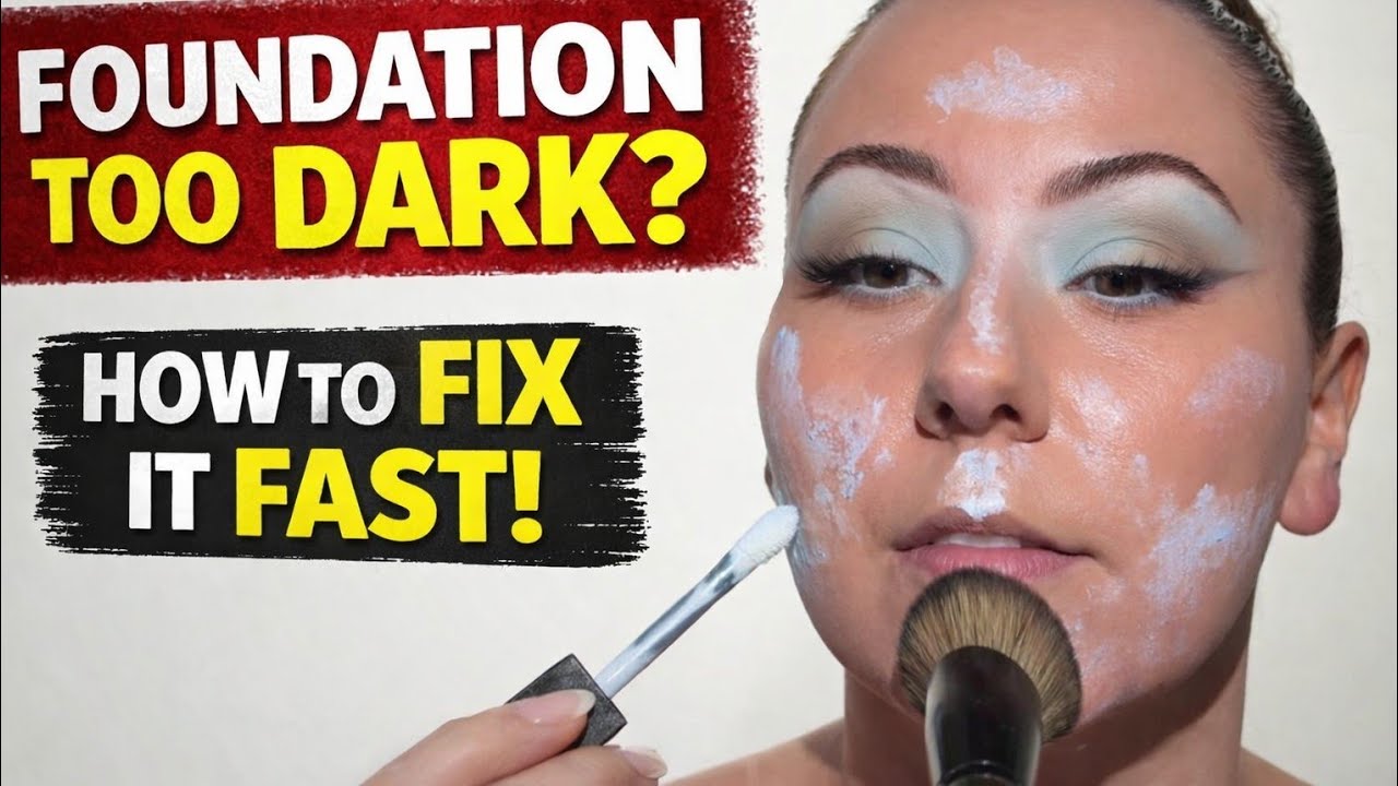 Foundation Too Dark? 😱 How to Fix Dark Foundation FAST! | Makeup Hacks for Perfect Shade Match