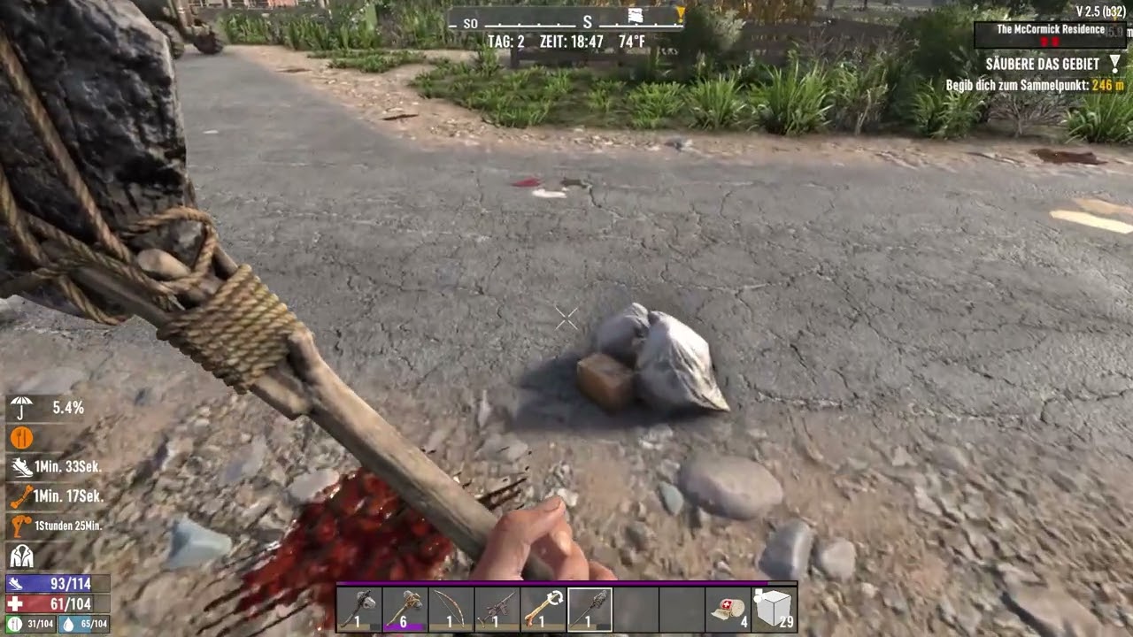 7 Days To Die HARDCORE Lets Play – Folge 003  Erste Schmiede + Eisenhammer vs Wanderhorde