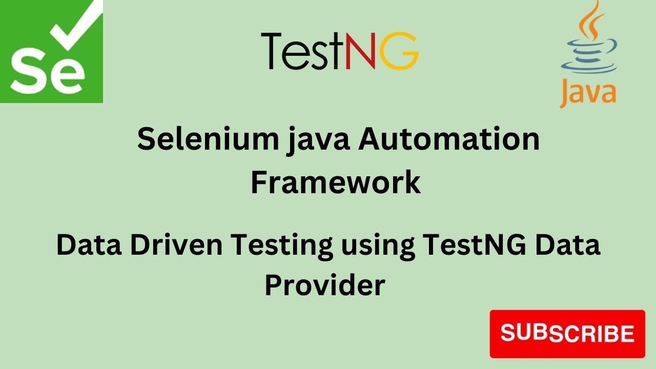 Part 10 || Data Driven Testing || Selenium automation framework