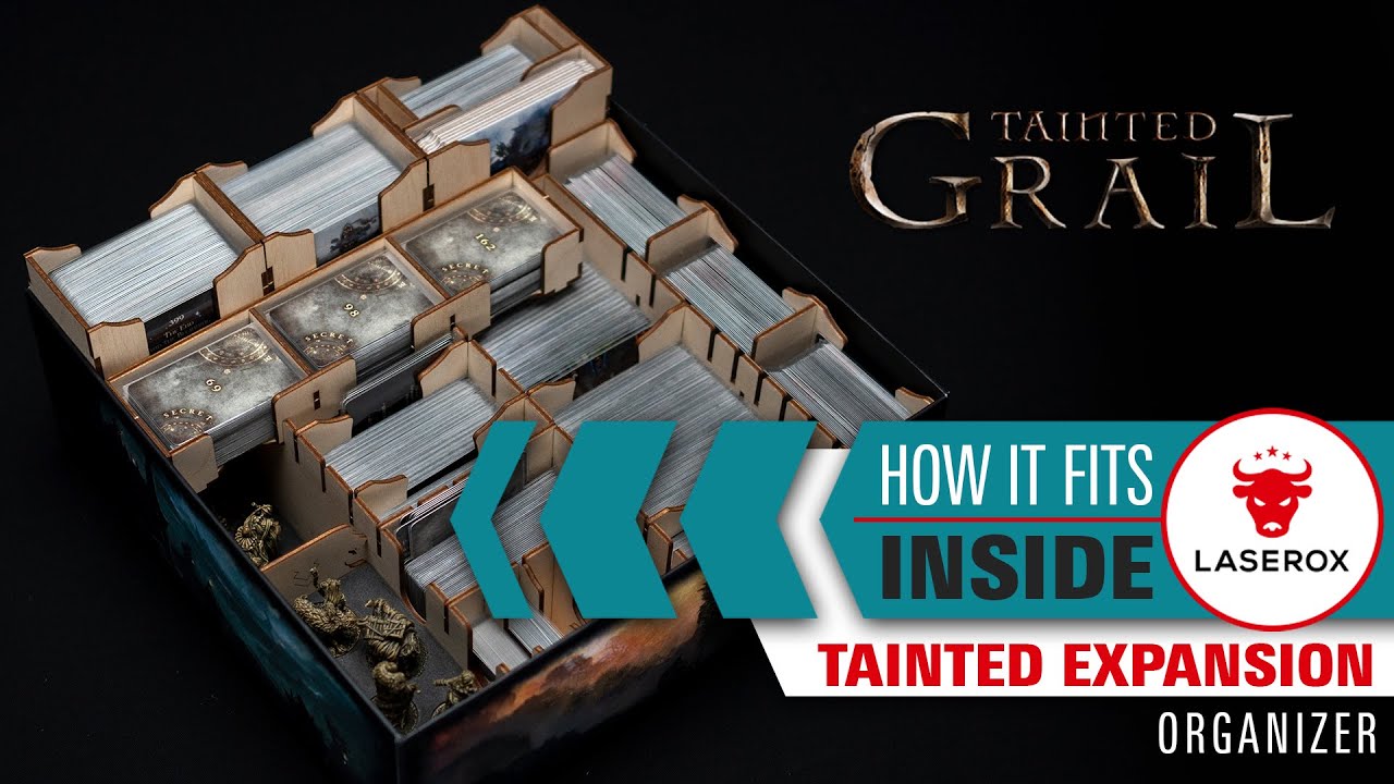 How it Fits Inside - Tainted Grail 2nd wave expansion - Tainted Expansion Organizer