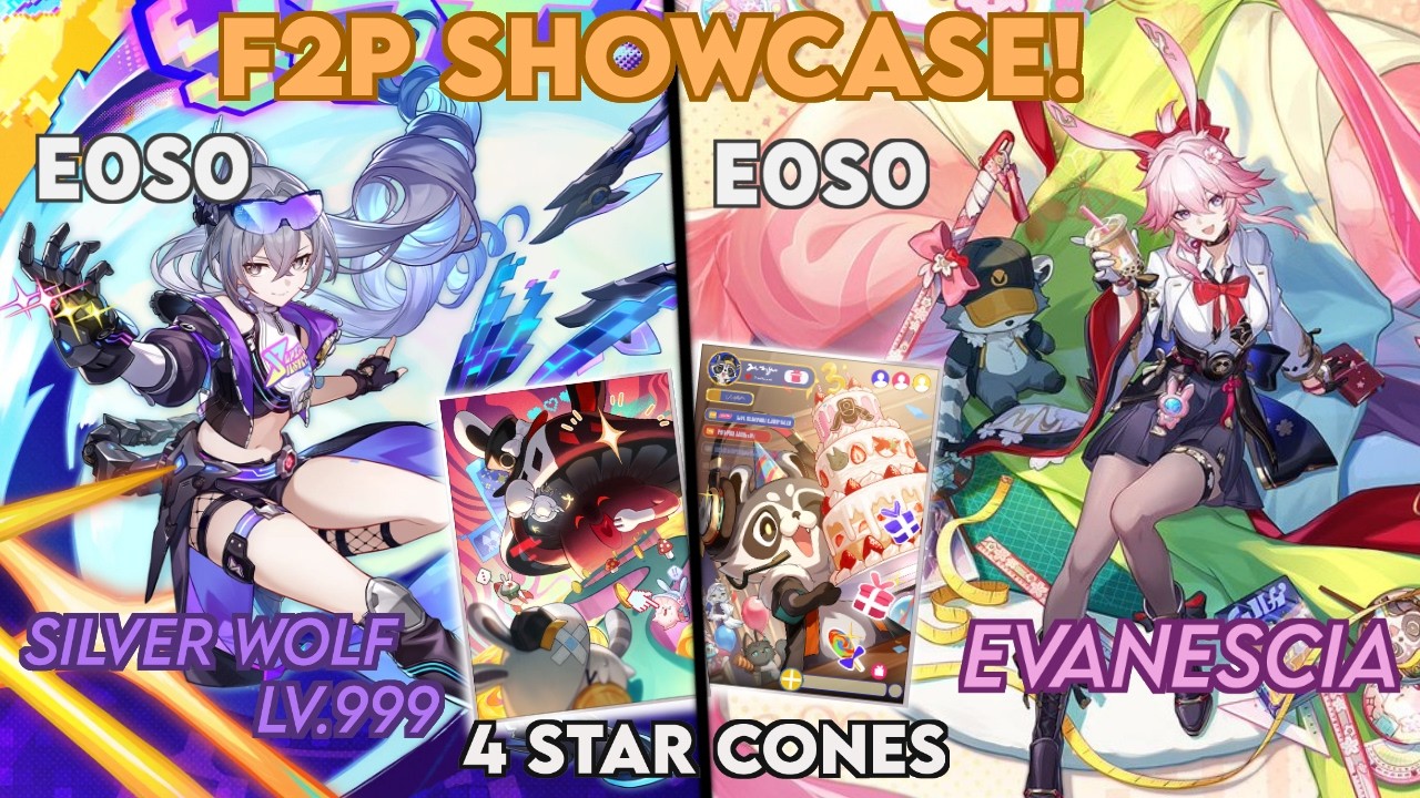 E0S0 Evanescia and Silver Wolf Lv.999 F2P Showcase! | MoC 4.2 | HSR 4.2.3