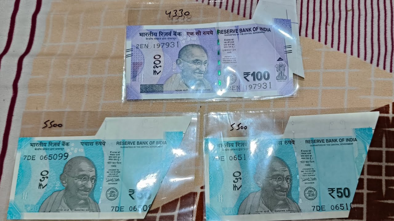 Buy Rare 50 Rupees and 100 Rupees Error Notes Value Collection