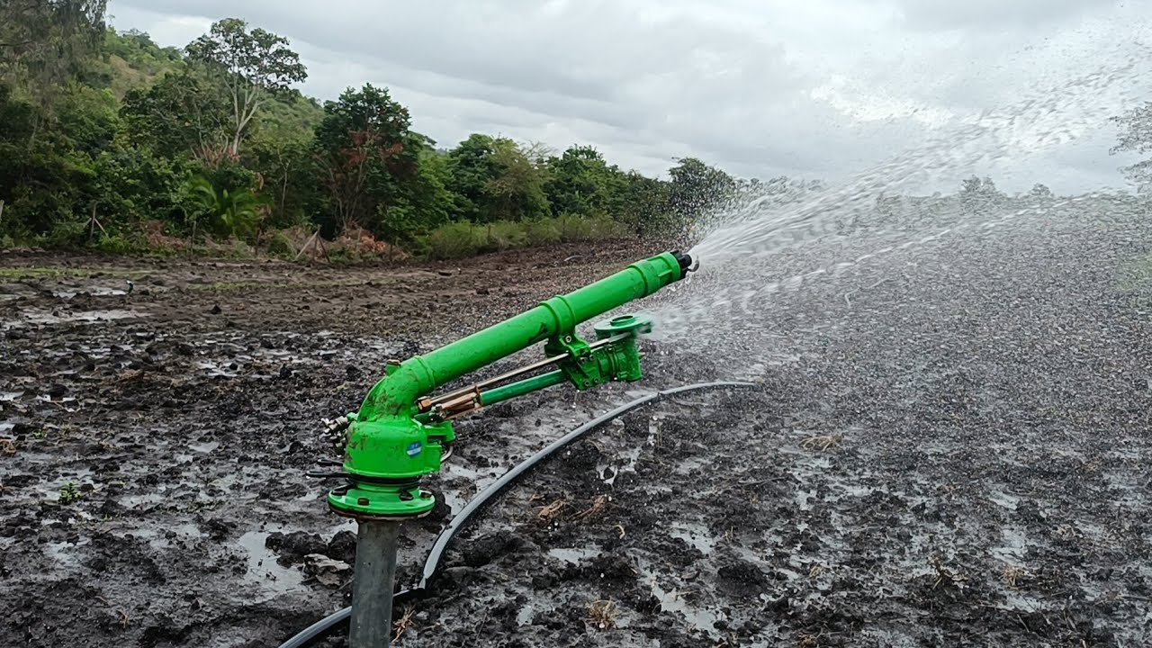 Long range rain gun sprinklers installation and JD diesel water  pump in Kenya by Grekkon Limited