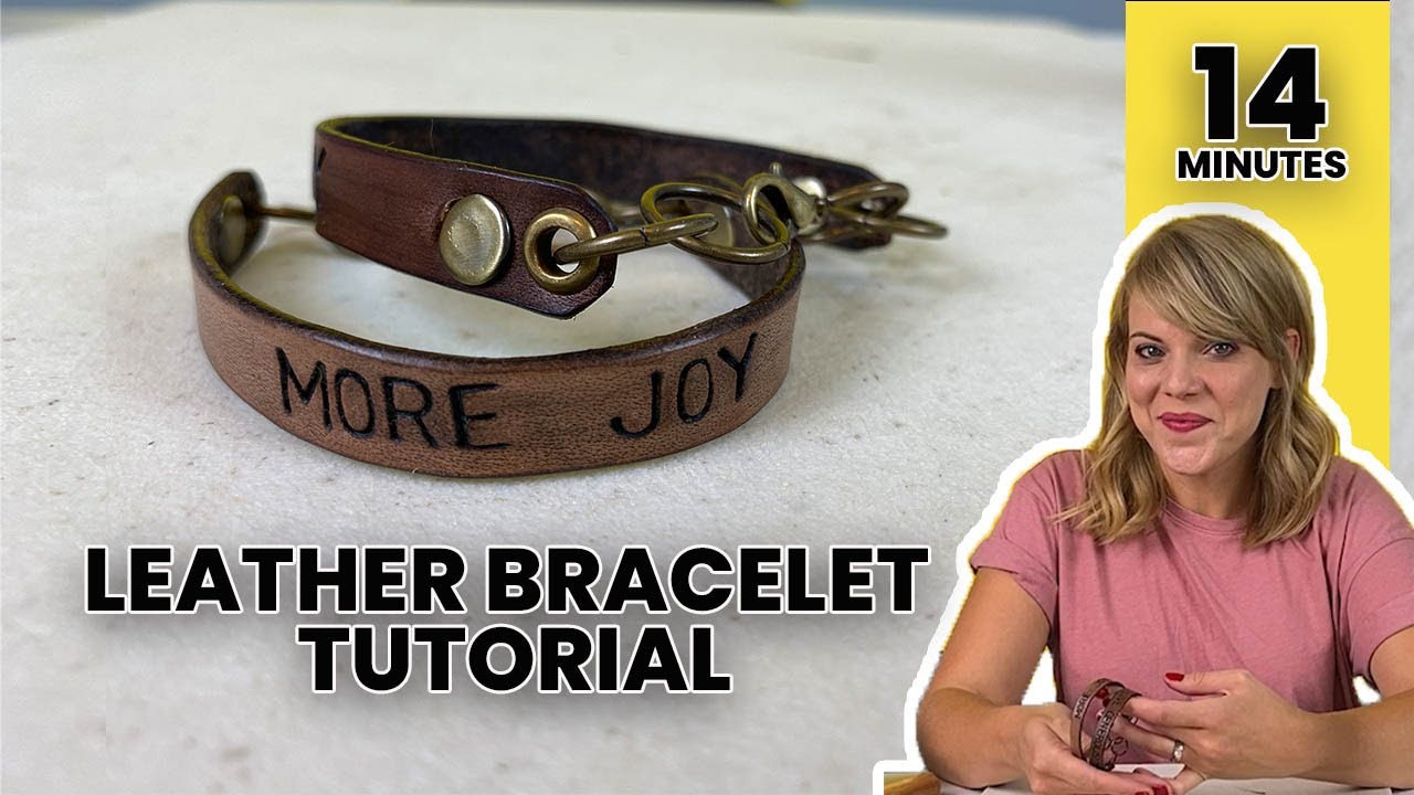 14 Minute Custom Leather Bracelet Tutorial | Kylee Larson Art