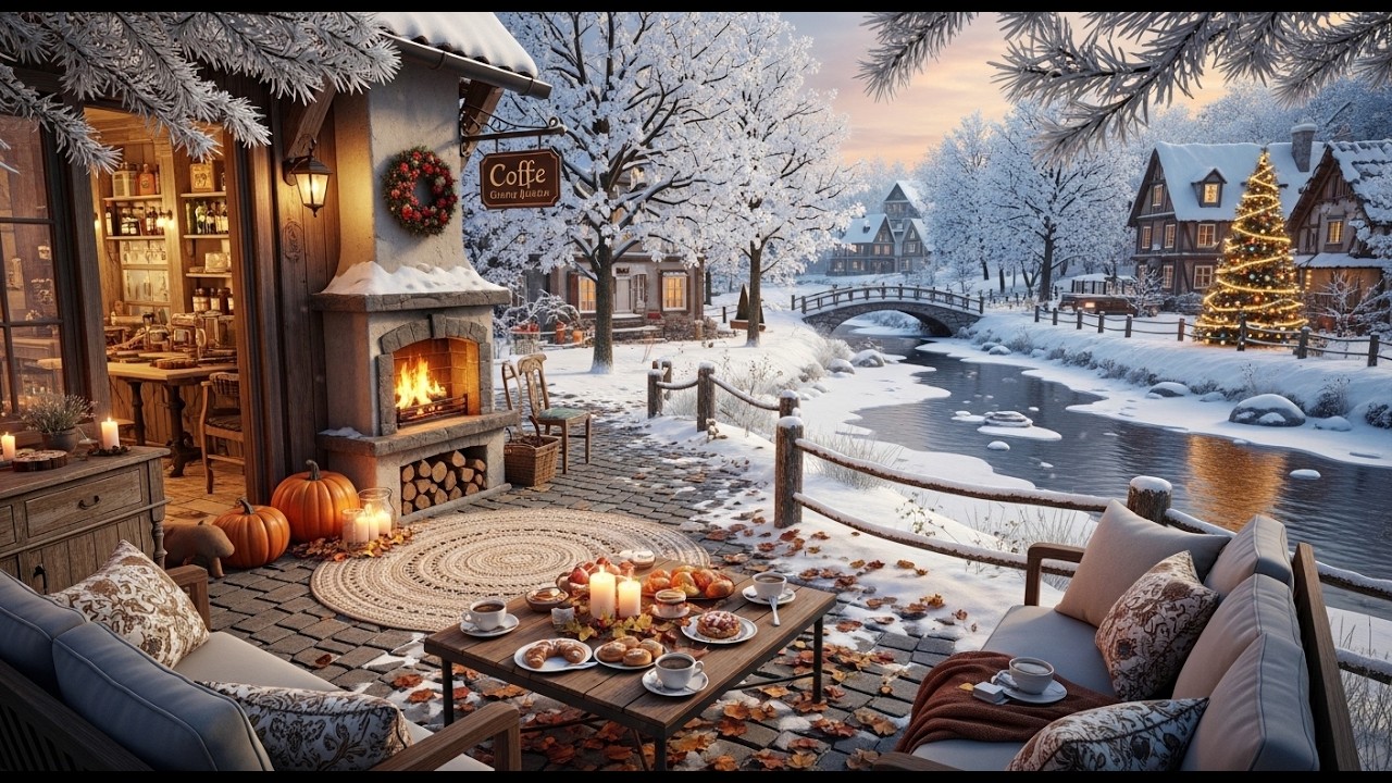Cozy Winter Morning Jazz ❄ Warm Coffee Shop Ambience for Relaxation and Mental Reset