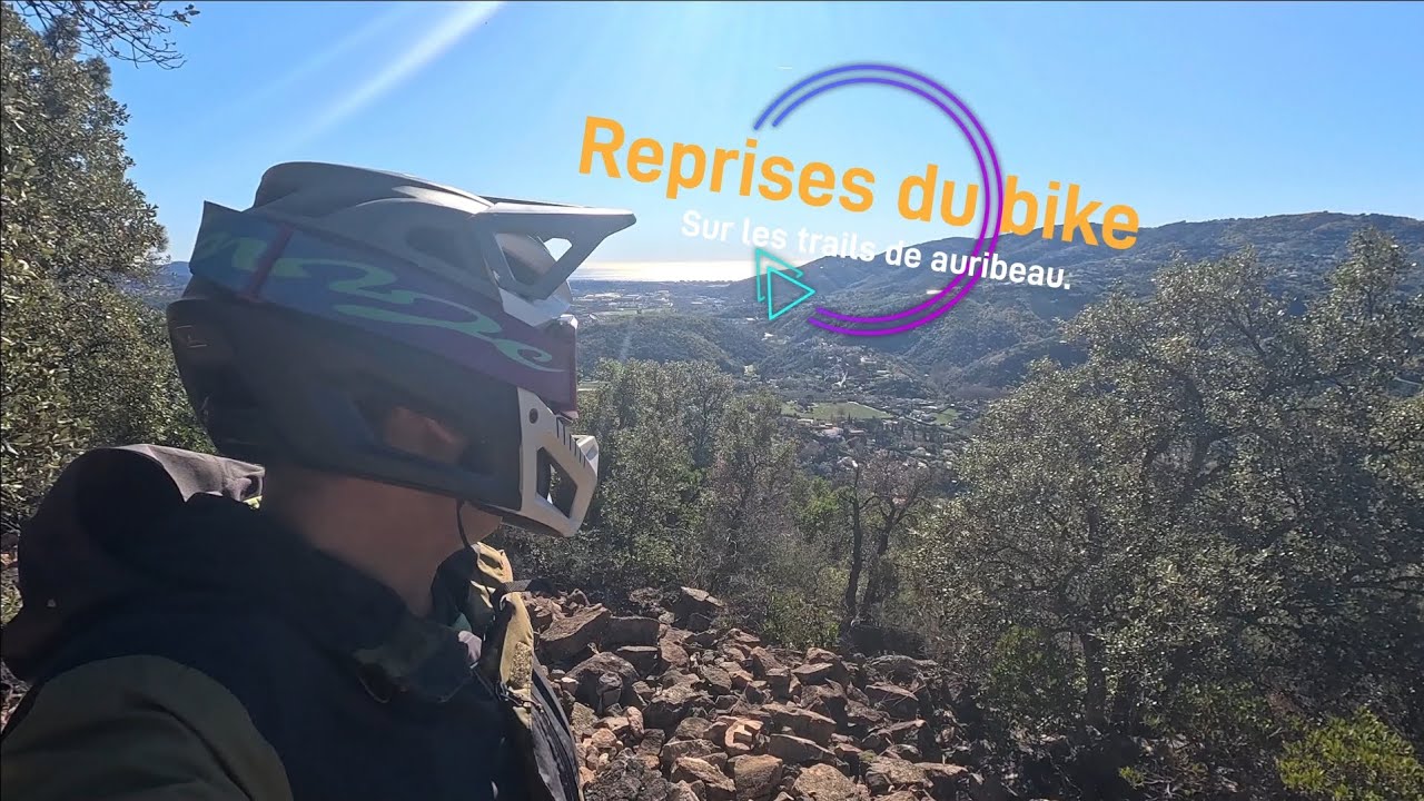 Reprise du bike sur les trails de auribeau sur siagne,petit crash en bonus.
