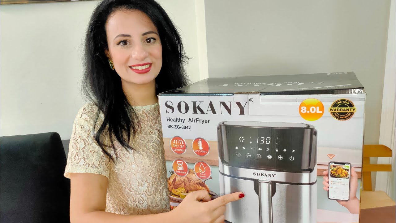 القلاية اللي سهلت عليا وقفة المطبخ  sokany airfryer SK-ZG -8042 ٨ لتر