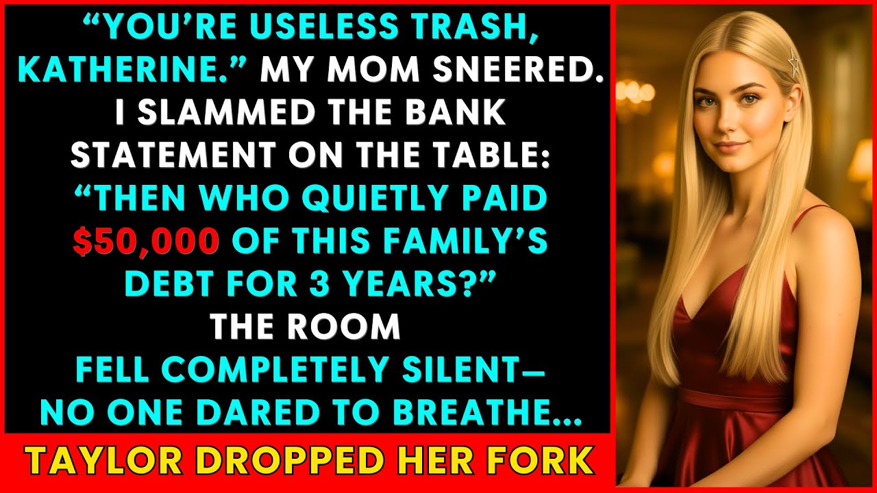 At Family Dinner, Mom Called Me “Useless Trash”—I Asked: Who Paid Your $50K Debt for 3 Years?