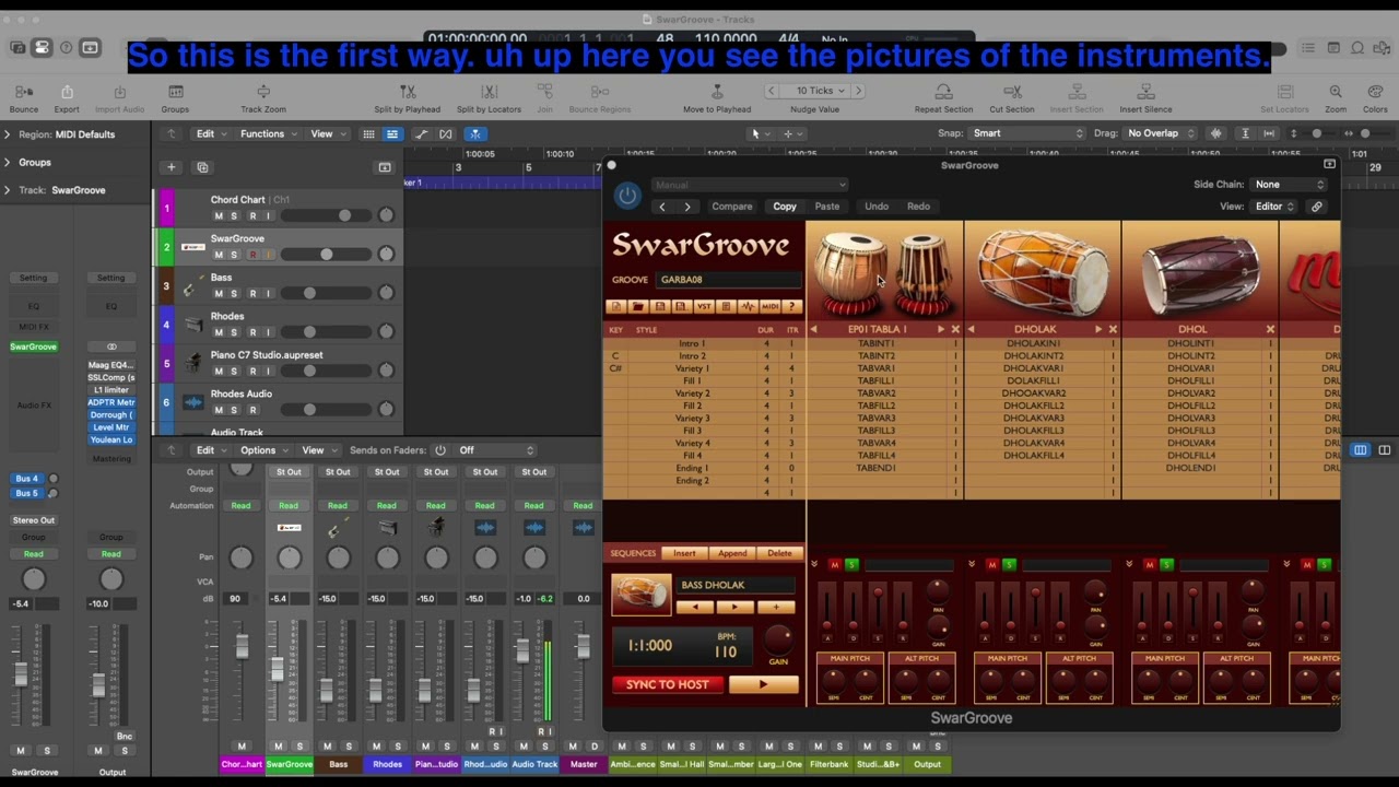 Using Drag and Drop in SwarGroove