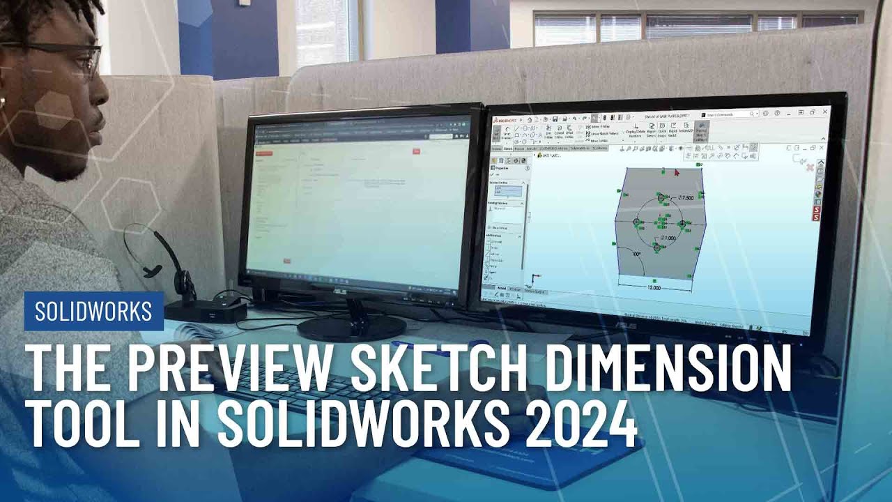 How to use the Preview Sketch Dimension Tool in SOLIDWORKS 2024