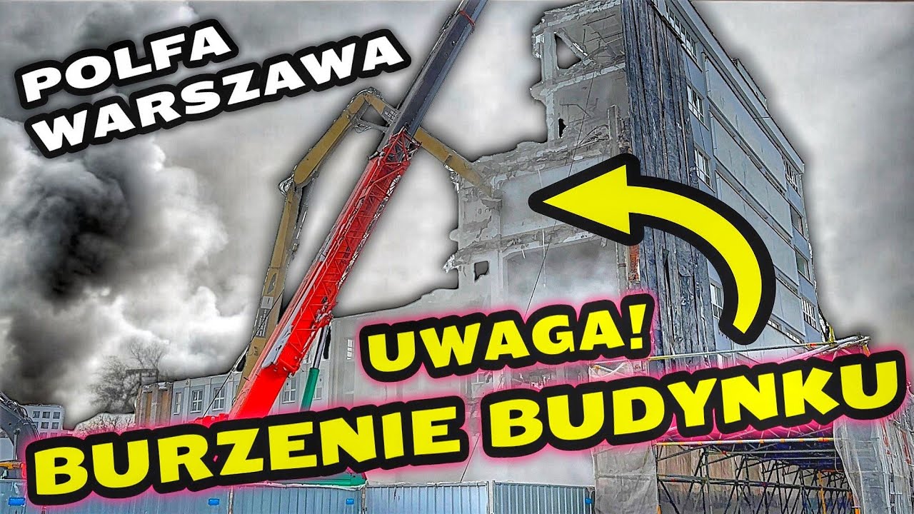 Burzenie Zakładów Polfa Warszawa | Wyburzanie Budynku przy Ulicy Prostej - Spektakularna Rozbiórka