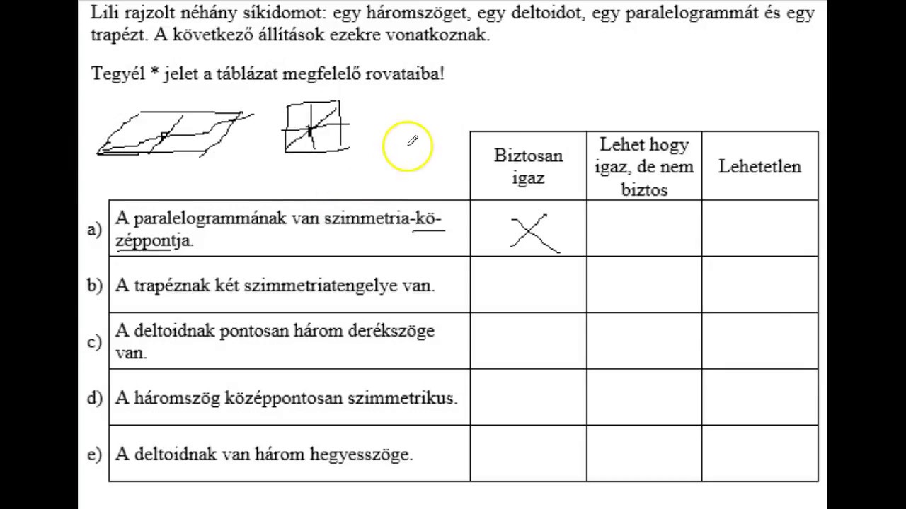 igaz hamis geometria 2004 mat 1