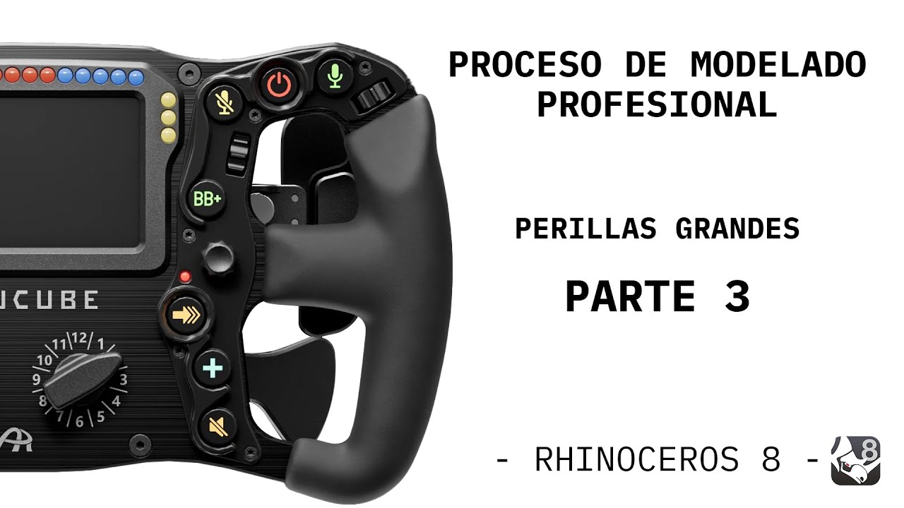 Modelado de volante realista || Proceso Completo para Diseñadores Industriales || Rhino 8 || Parte 3