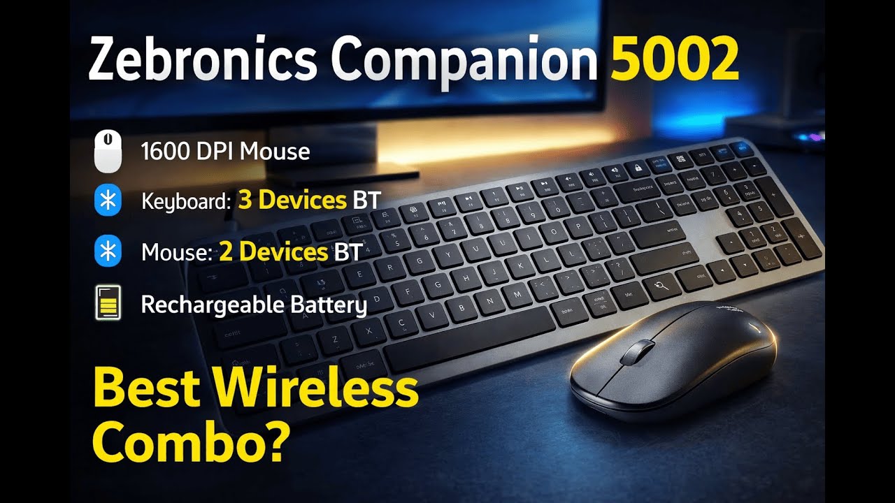 Zebronics Companion 5002 Wireless Keyboard & Mouse Combo Review - Bluetooth Budget 