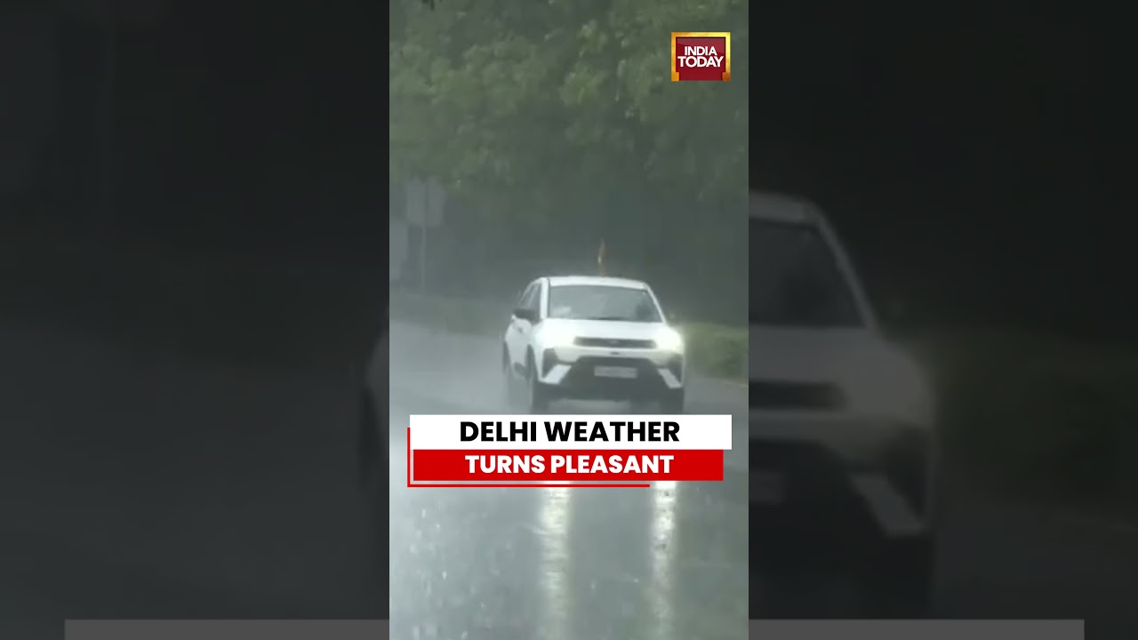 Delhi Weather Turns Pleasant As Rain Brings Relief From Heat In National Capital #delhi #rain
