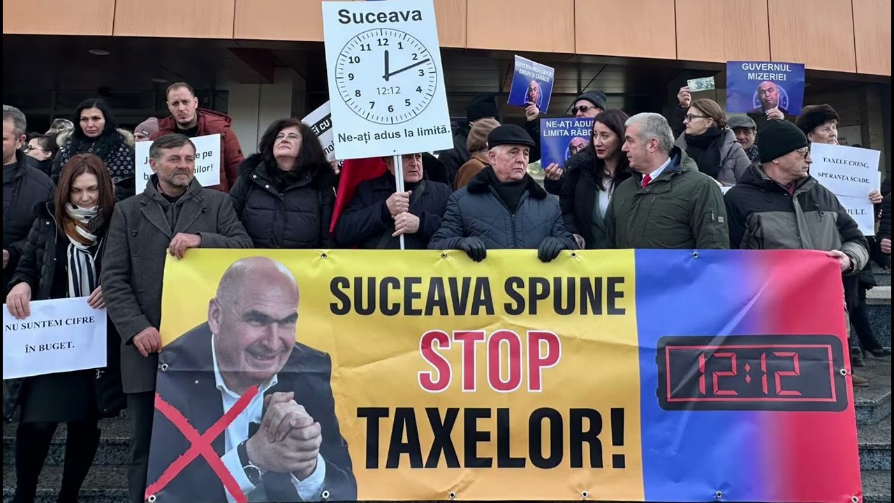 Suceava spune STOP TAXELOR!#protest #Suceava #12februarie