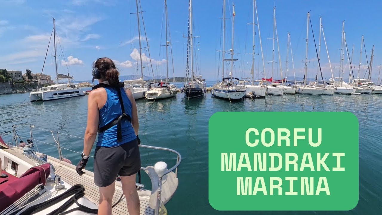 Sailing Najad 380 to Corfu and parking Indara in Mandraki Marina