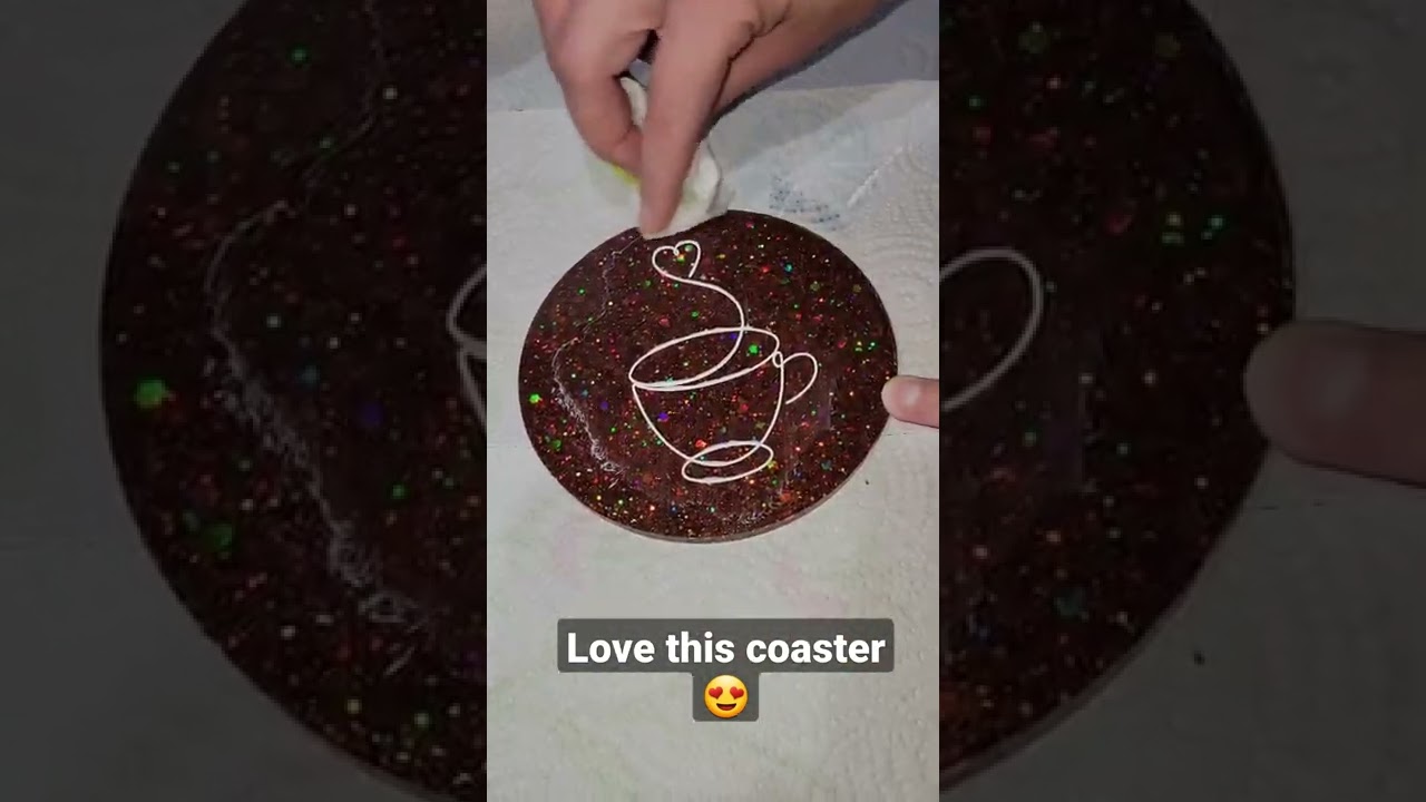 fastest way to fill in etching on your resin pieces #shorts