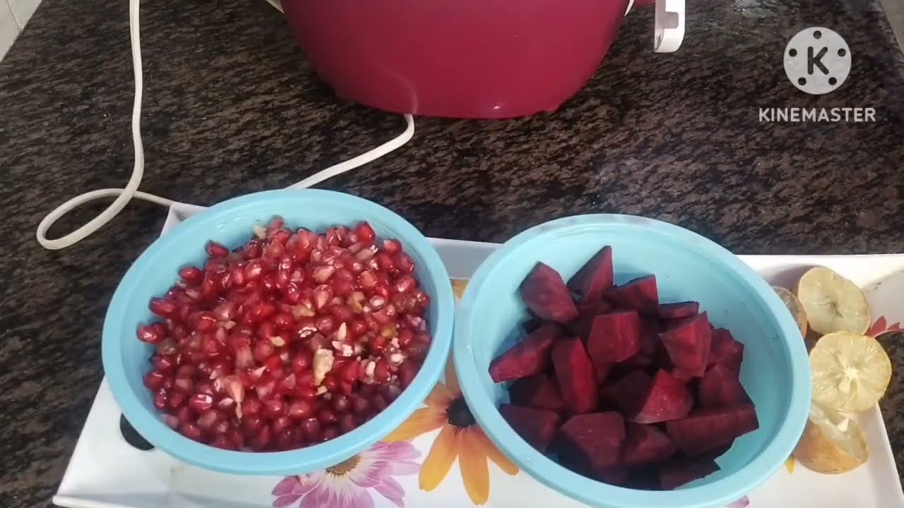 The superfood juice that you need i. e. Beetroot and pomegranate juice@ Anjana' s healthy living #🍷