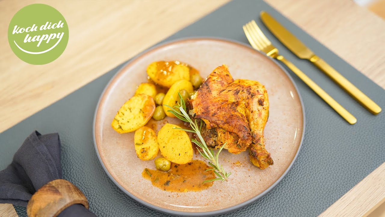 Backhähnchen mit Kartoffeln