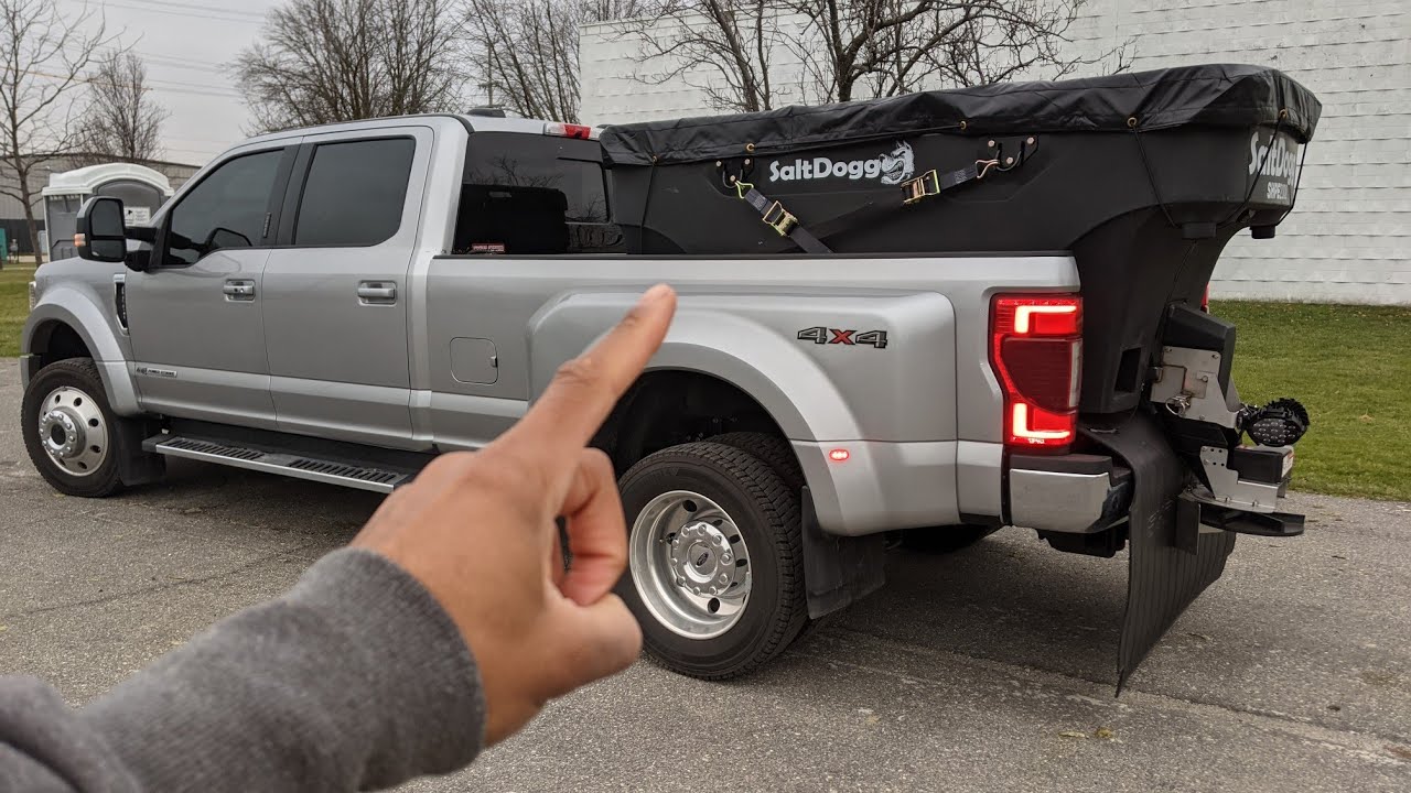 I lifted this HUGE salt dogg BY MYSELF! - 2020 F450 6.7 POWERSTROKE