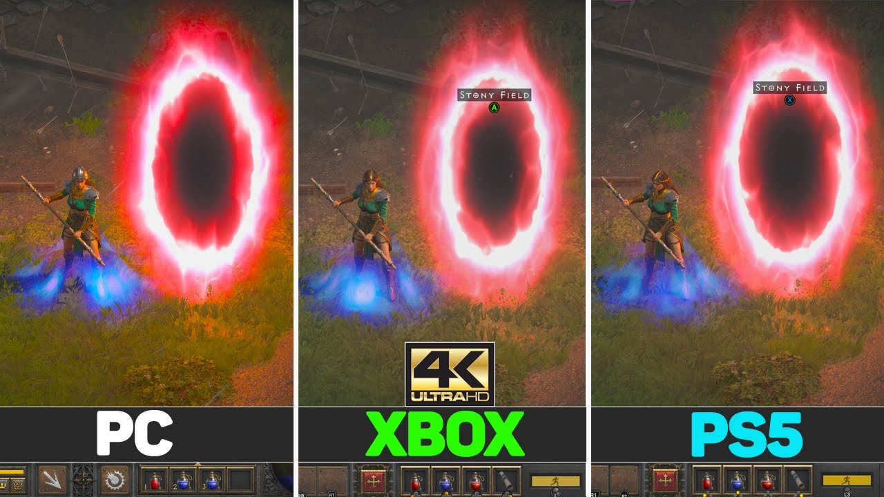 Diablo 2 Сравнение графики между PS5 , XBOX и PC