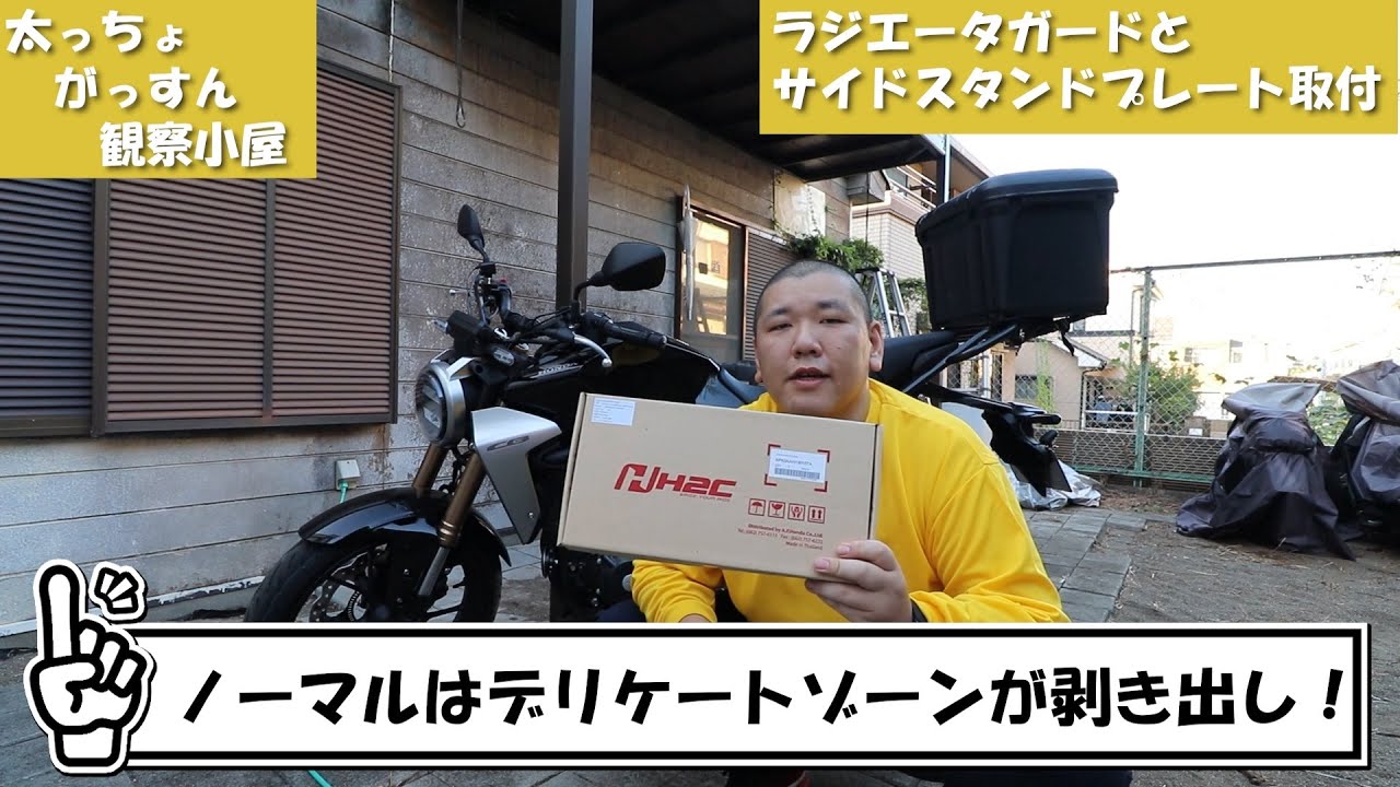 【CB250R】ラジエーターガードなら簡単と思ったら思わぬ敵が！ついでにサイドスタンドプレートもつけたよ【カスタムパーツ】【取付】