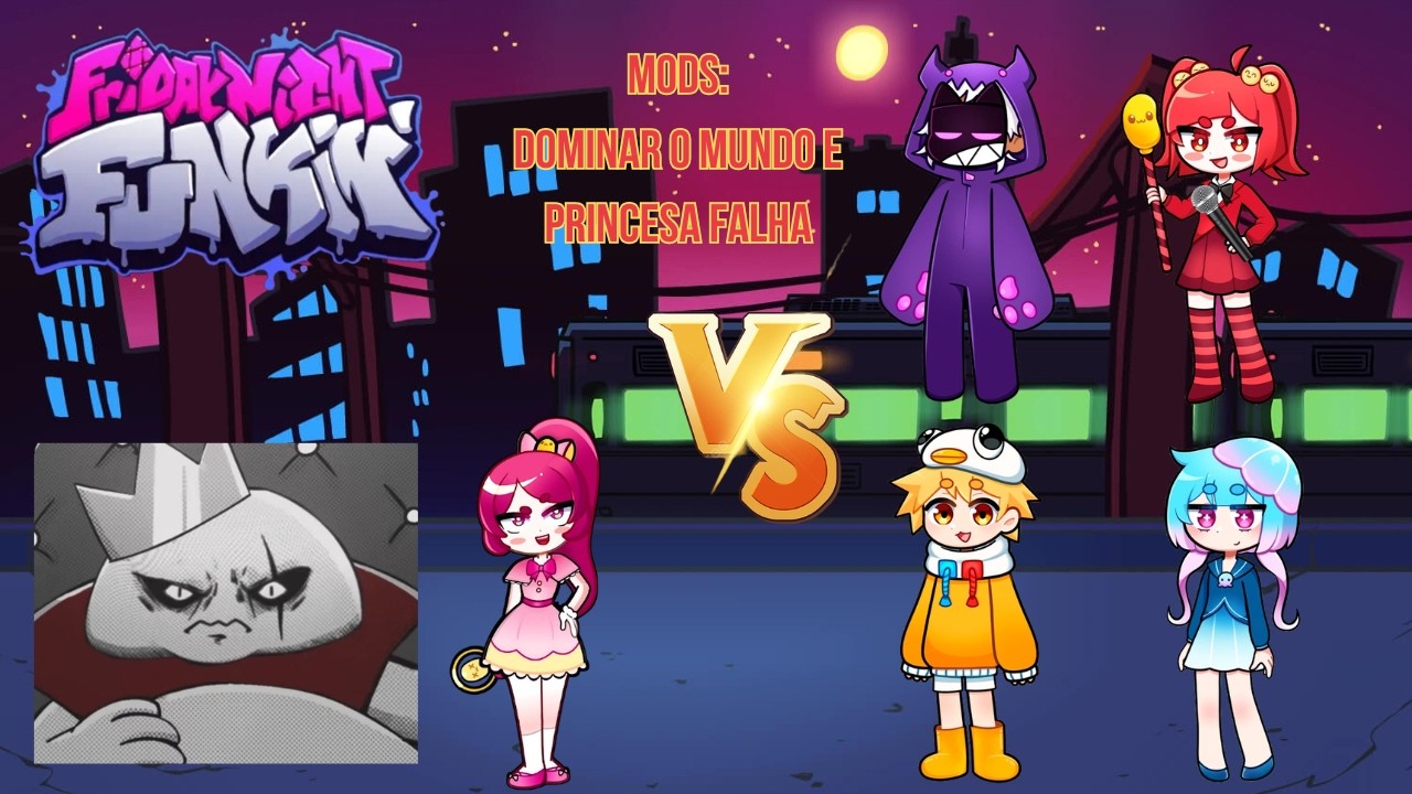 Finalmente joguei os mods de FNF da Turma da Batatinha (Dominar o Mundo e Princesa Falha)