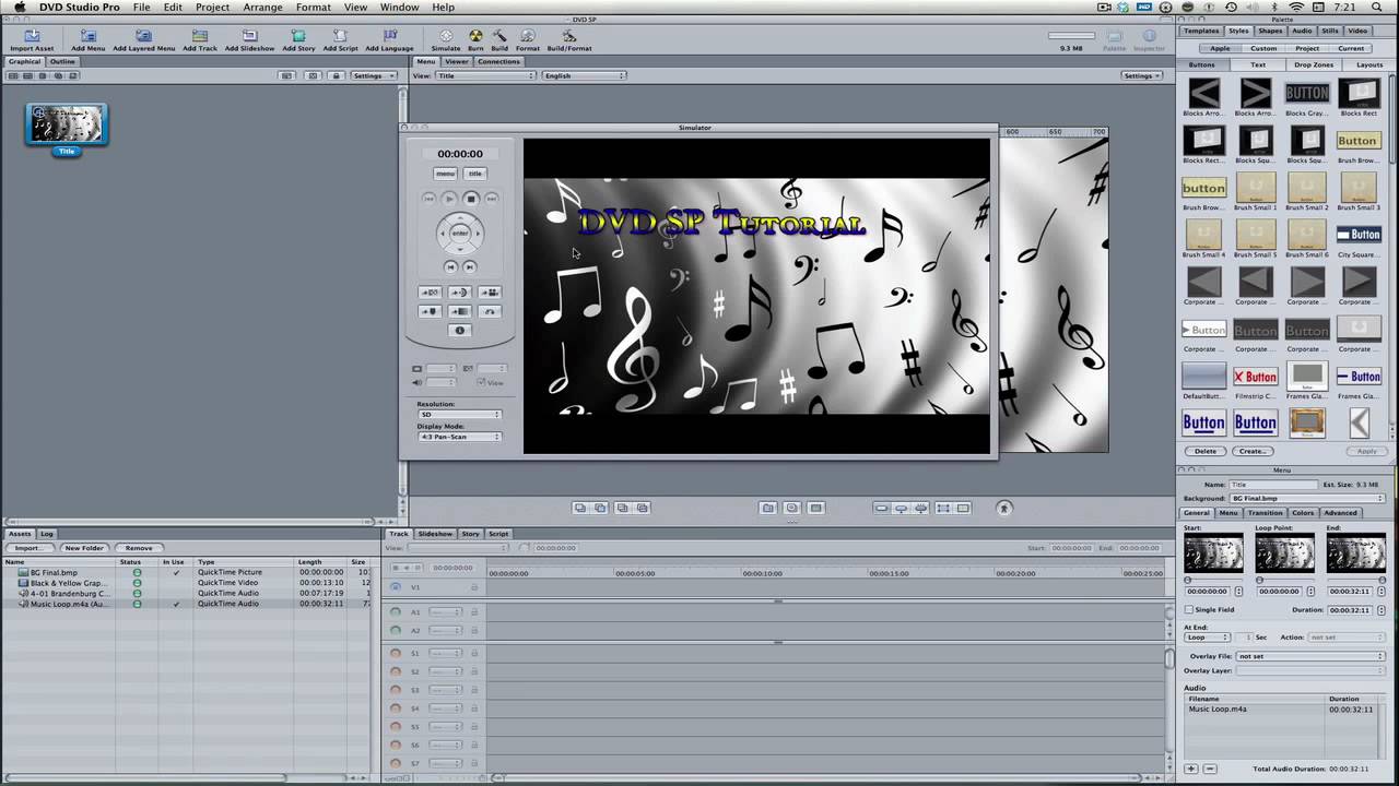 DVD Studio Pro - Music & Looping Menus