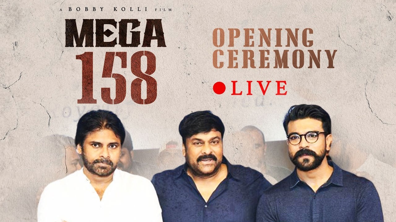 #MEGA158 Opening Ceremony LIVE | Megastar Chiranjeevi, Ram Charan, Pawan Kalyan | Bobby Kolli