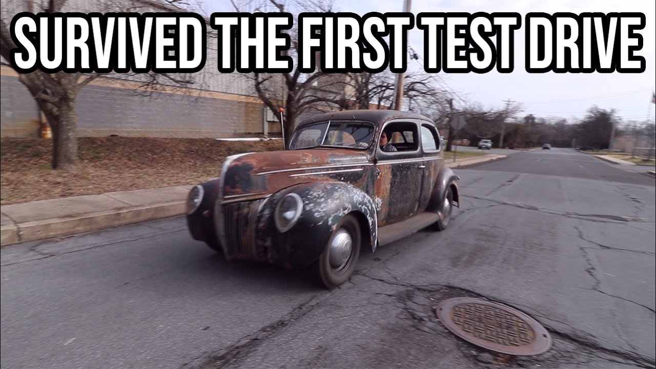 Taking The 1939 Ford Forgotten Hot Rod On It's First Test Drive!!!