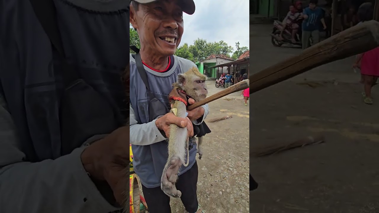 Pak Raji Warga Sragen Menekuni Pekerjaan Topeng Monyet
