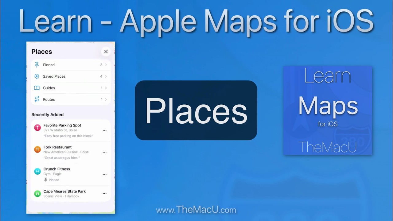 Как добавлять и управлять сохраненными местами в приложении Apple Maps для iPhone и iPad!